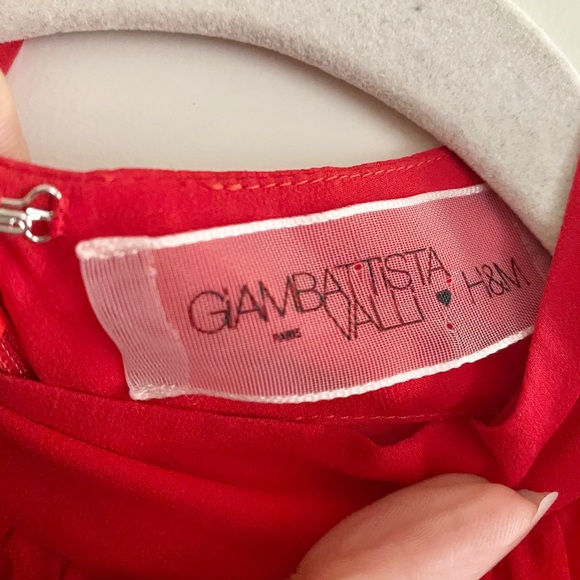 SOLD H&M x Giambattista | Red ruffled silk blouse - Picture 7 of 9
